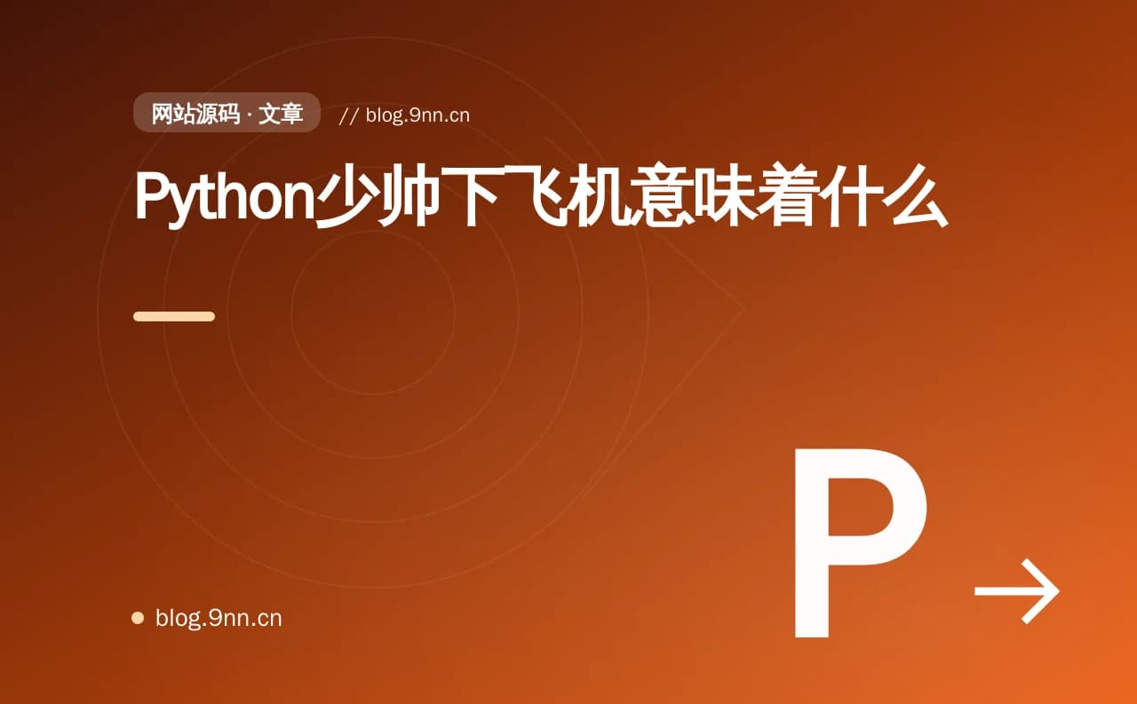 Python少帅下飞机意味着什么