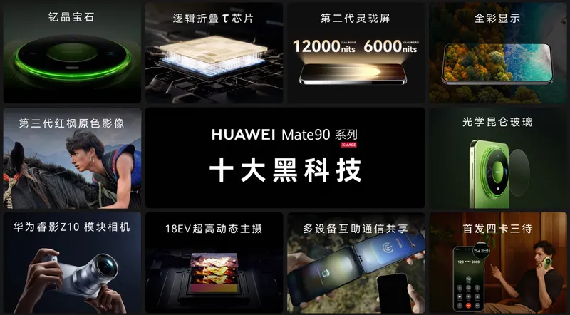 华为双十一焕新季发布 Mate 90系列等多款全场景新品