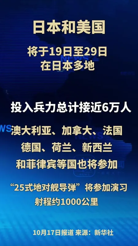 日美将举行大规模联合军演