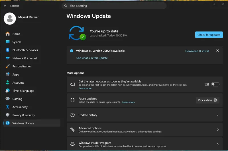 微软确认 Windows 11 26H2 已面向所有用户开放